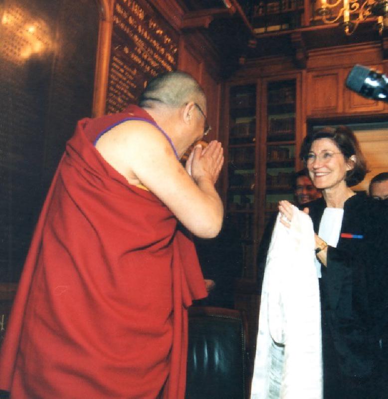 Le Dalaï-Lama et Dominique de La Garanderie - Décembre 1999 
