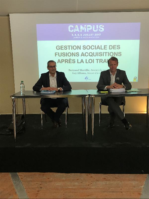 Campus (Juillet 2017) : "La gestion sociale des fusions acquisitions" - Guy Alfosea et Bertrand Merville 
